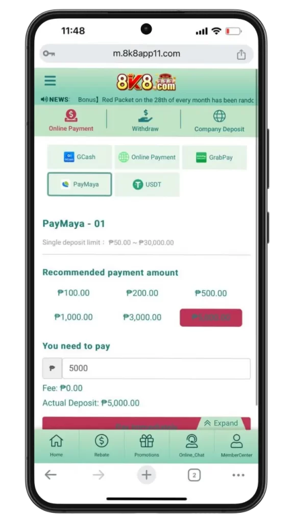 8k8 Deposits: Swift, Safe, and Simple 2 8k8 paymaya